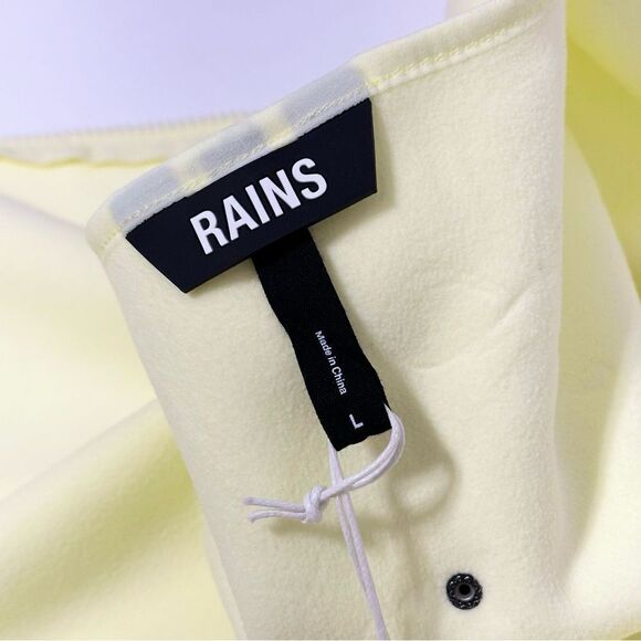 NWT Rains Fleece Vest Straw Yellow Sleeveless Unisex Zip Front L - Picture 8 of 10